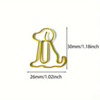 20pcs Colorful Animal Paper Clips - Cute Sitting Dog Design, Iron Material, Perfect for Office Organization