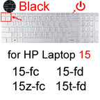 Keyboard Cover for HP Laptop 15 15t 15-fd 15-fc 15-ef 15-dw 15-dy 15g 15q 15s 15z Essential Silicone Protector Skin Film Case