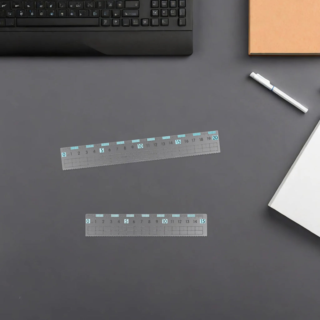 10Pcs Anti-Myopia Flexible Plastic Ruler 15Cm 20Cm Transparent Clear Metric Straight Ruler with Wavy Edge for School Classroom