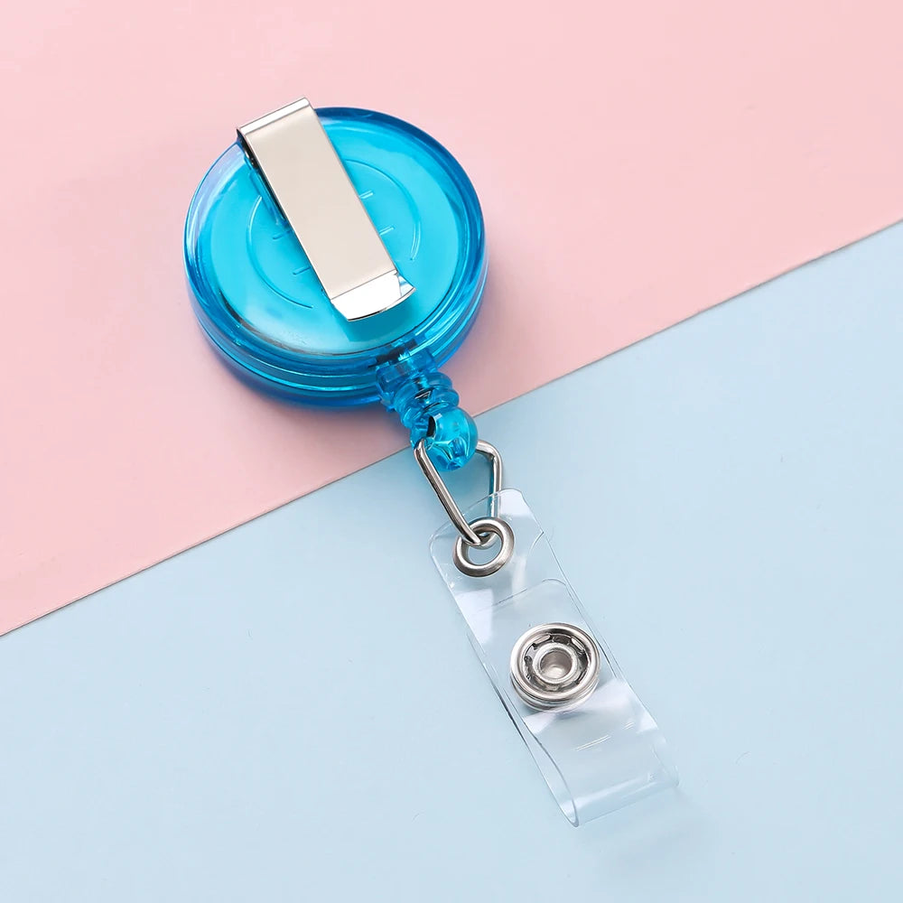 Retractable Steel Cord Pull Reel Keychains Spring Buckle Clasp Wire Rope Key Ring Recoil ID Card Holder Key Chain Multiple Tools