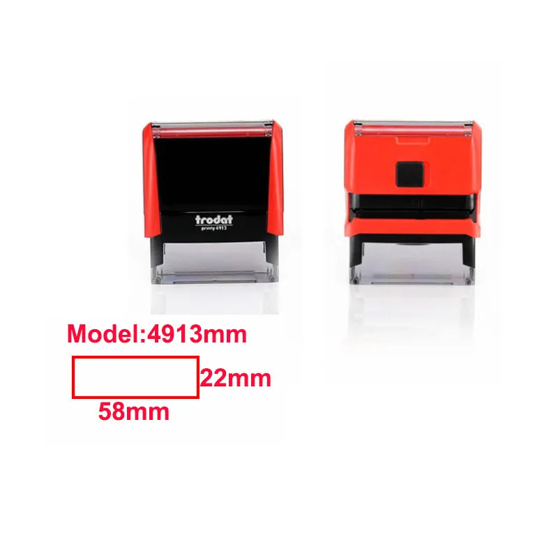 Custom Rectangular Office 1-4 Lines Self-Inking Personalized Stamp Create Your Own Stamp With Your Image, Text, Logo, Drawing