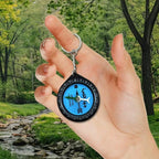 Muslim Qibla Compass Portable Outdoor Compasses For Hiking Direction Eid Pray Keychain Decor For Camping Mountaineering Hiking