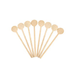 100 Pcs Wooden Coffee Stirrer Sticks Round Head Biodegradable Hot/Cold Drinking Stir Popsicle Disposable Coffee Swizzle Stick