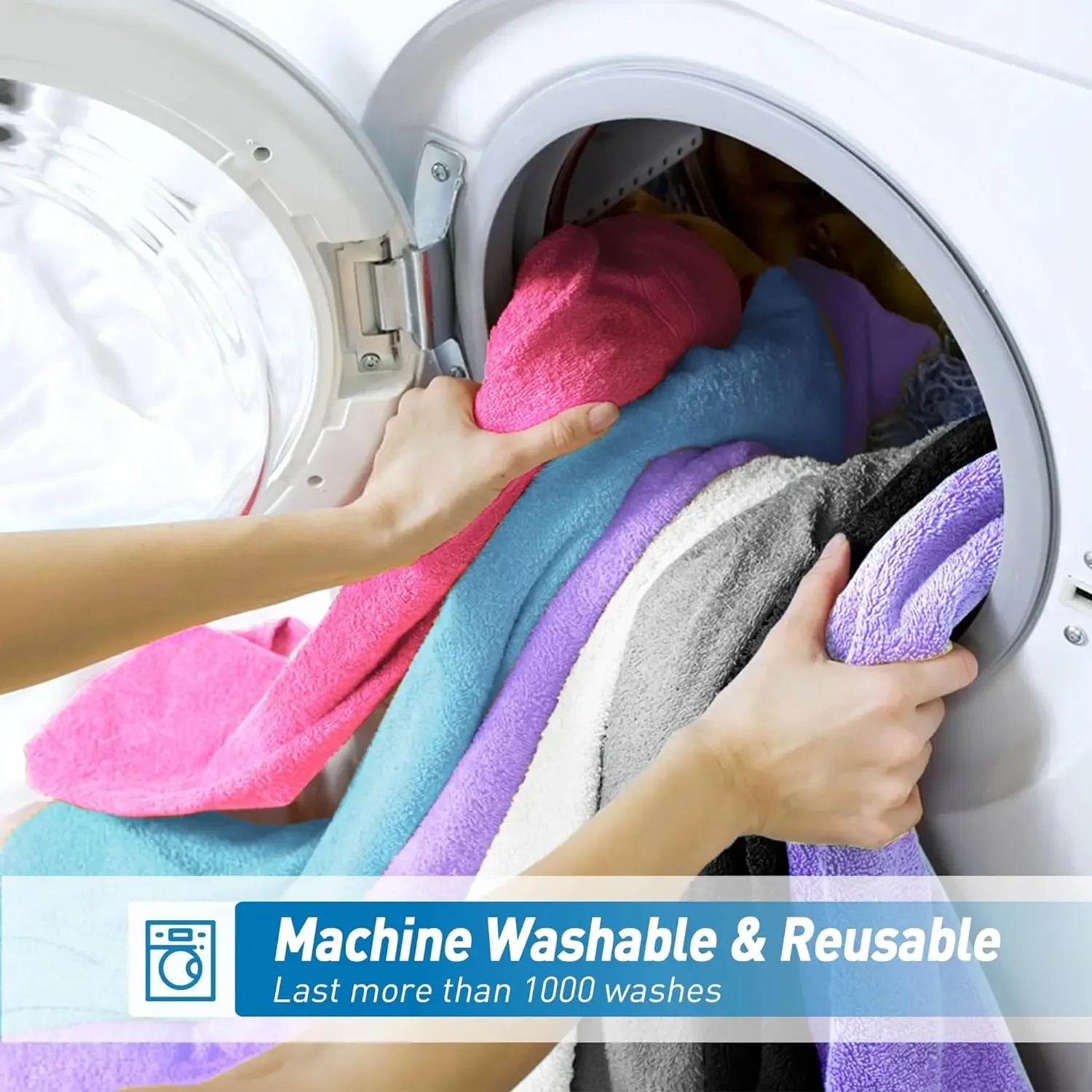 5 Packs Microfiber Cleaning Cloth, 30*30cm Mixed Color Cleaning Rags, Cleaning Towels for Car Care, House, Kitchen, Glass