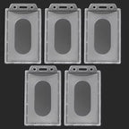 20/5/1PCS Waterproof Clear Plastic PVC ID Card Name Badge Holder Transparent Business Card Sleeve Cover for School Office