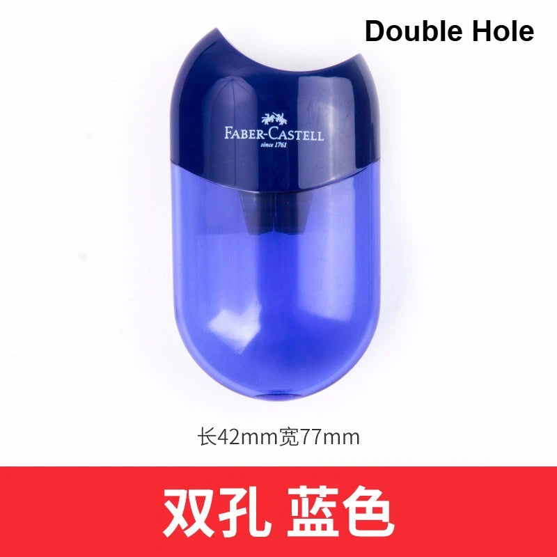 1pc Faber Castell Pencil Dual Single Hole Sharpener Cute Stationery Easy and Tidy Sharpening for Standard and Jumbo Pencils