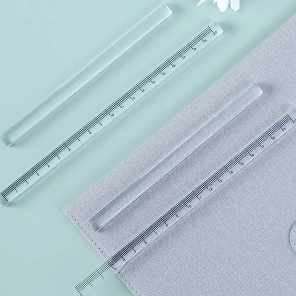 Creative 15/20/30CM Straight Ruler Transparent Acrylic Scale Ruler Cube Ruler Students Gift