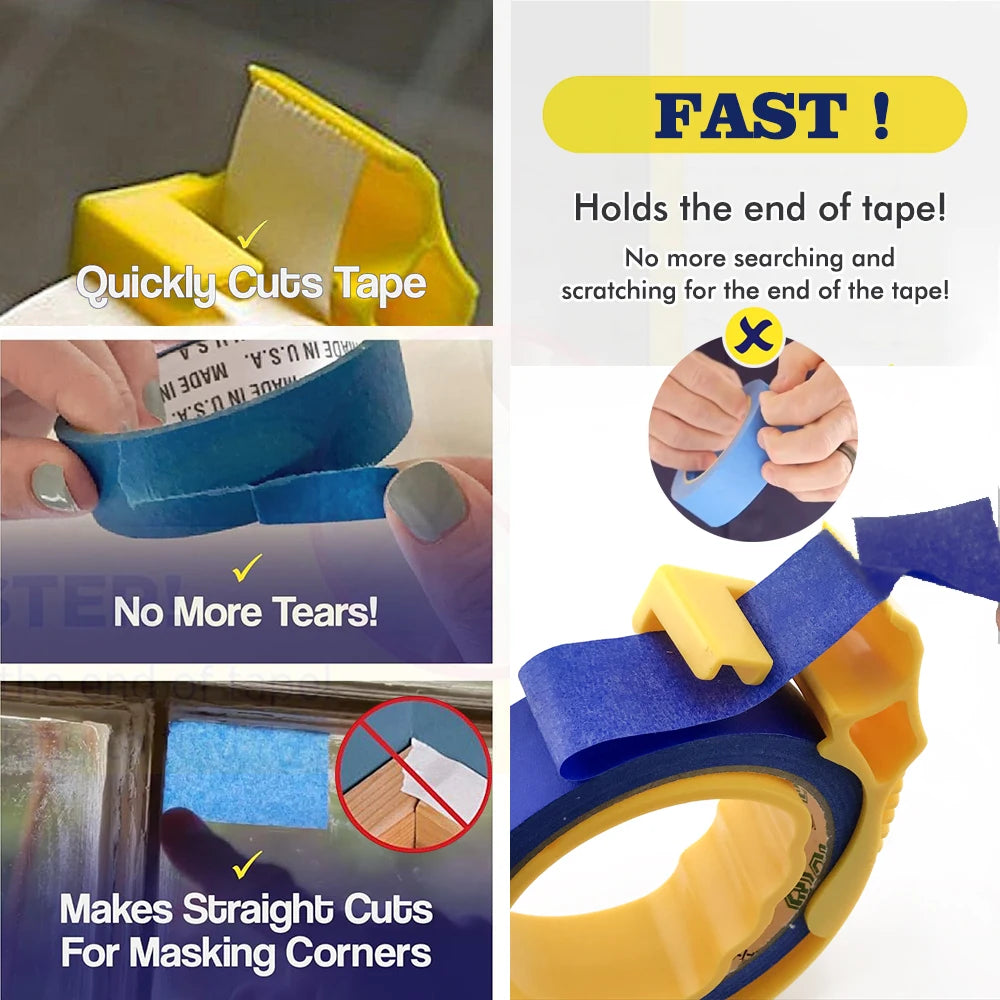 Painter Masking Tape Applicator Dispenser Machine Adhesive Tape with Tape Cutting Tool for Repair and Beautify Crack in Tile