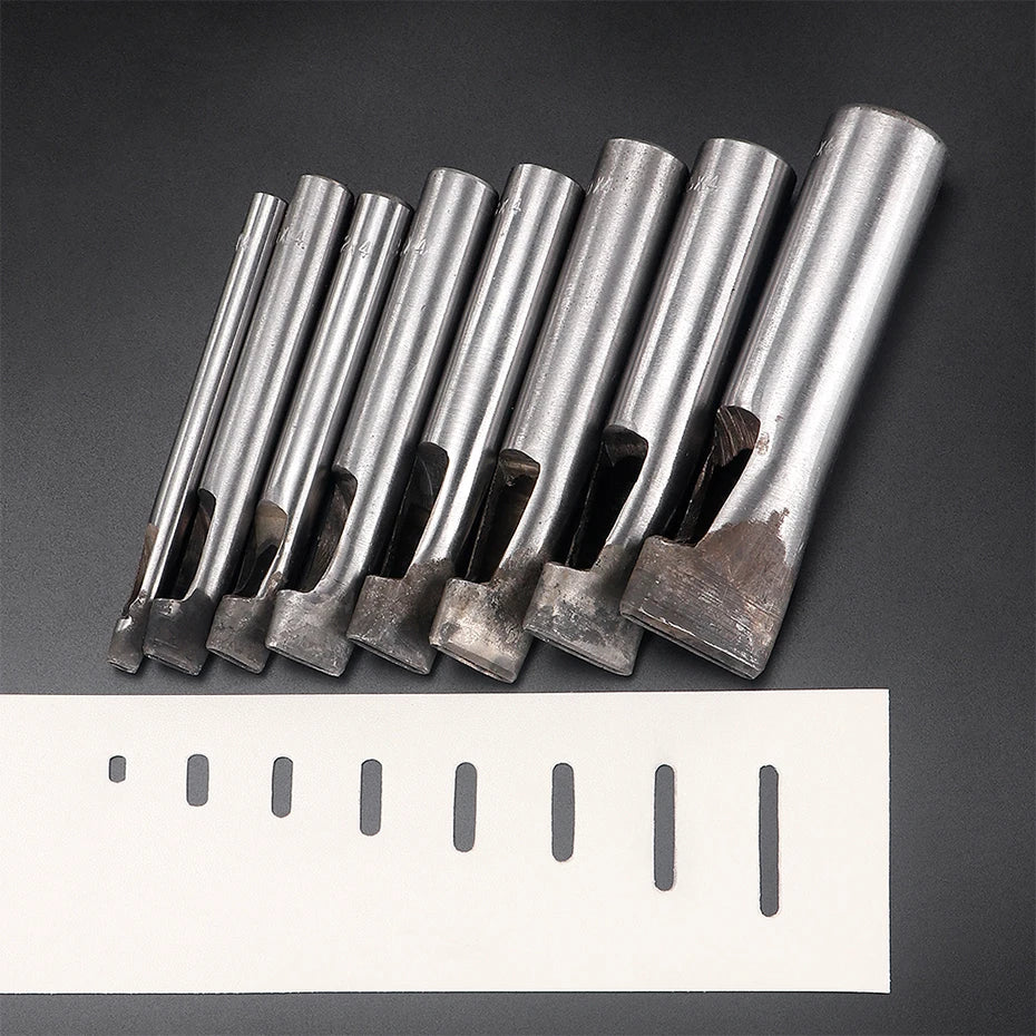 1Pcs Oval Faux Leathercraft Hole Punch Tool, 4mm Wide, 5-30mm Long for DIY Bags, Shoes & Belts - Heavy Duty Hand Crafting Tool