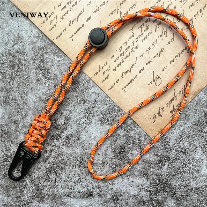 Lanyard Heavy Metal Keyring Adjustable Keychain Handmade Credential Holder Mobile Phone Hanging Neck Strap Anti-lost Key Chain