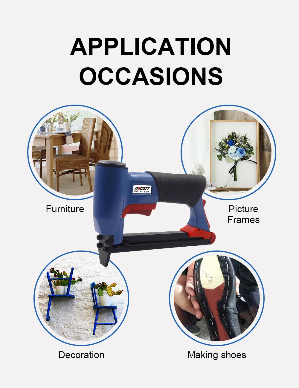 21 Gauge Pneumatic Upholstery Stapler 12.8mm Width Crown Air Stapler Gun for Furniture Woodworking and DIY Projects Nailing Gun