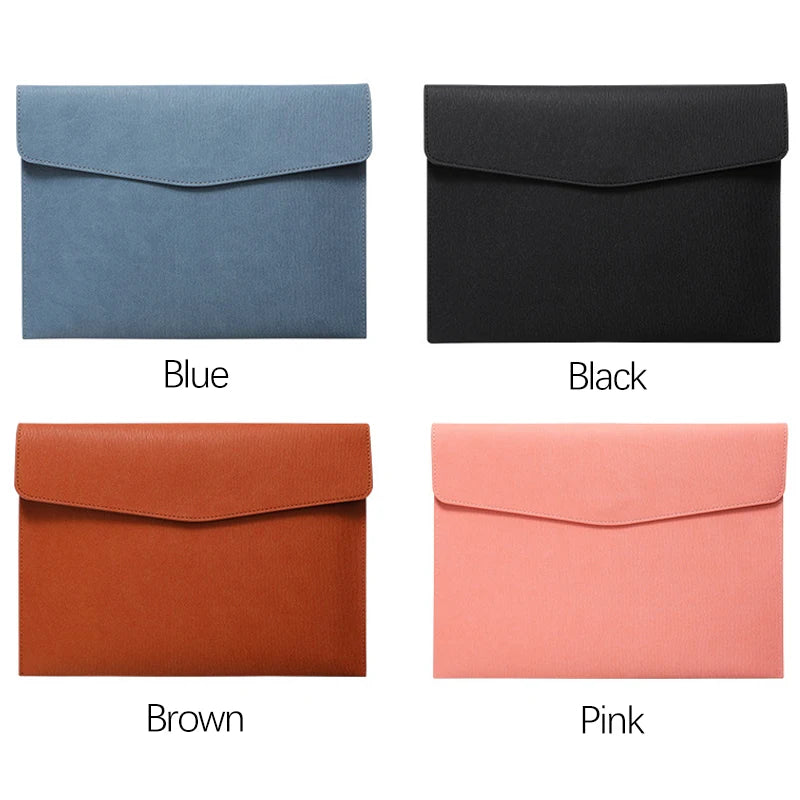 Faux Leather Document Bag, Business Information Bag, A4 Folder, School and Office Supplies, Storage Bag
