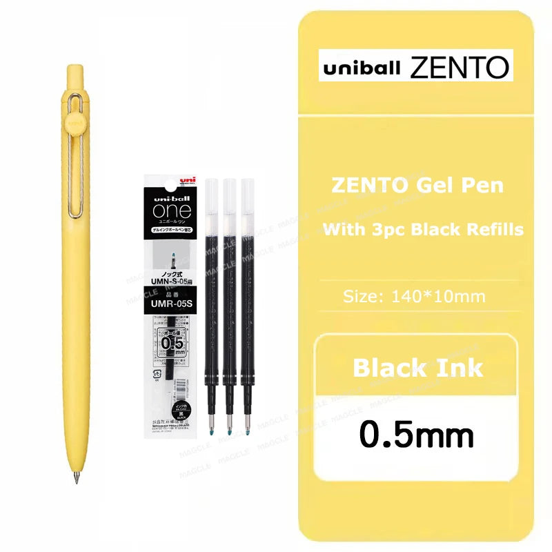 uniball ZENTO Standard 0.38/0.5mm Gel Pens,Water-Based Smooth Writing Roller Ball Pens Fit for a variety of occasions Stationery