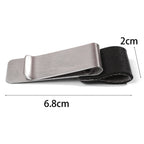 6-1PCS Stainless Steel Leather Pen Holder Pencil Clamps Notebook Bookmark Practical Organizer Clip Pen Holder Office Stationary