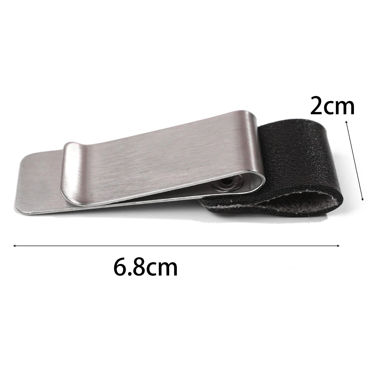 6-1PCS Stainless Steel Leather Pen Holder Pencil Clamps Notebook Bookmark Practical Organizer Clip Pen Holder Office Stationary