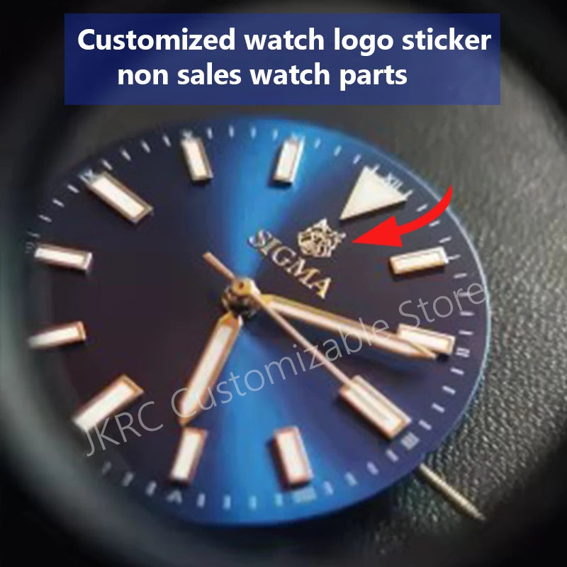 custom dial personalized brand color  metal transfer small  watch logo sticker