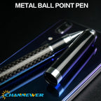 STONEGO Carbon Fiber Signature Pen, Premium Metal Gel Ink Pens Micro Point 0.5mm Black Ink Smooth Writing Ball Pen