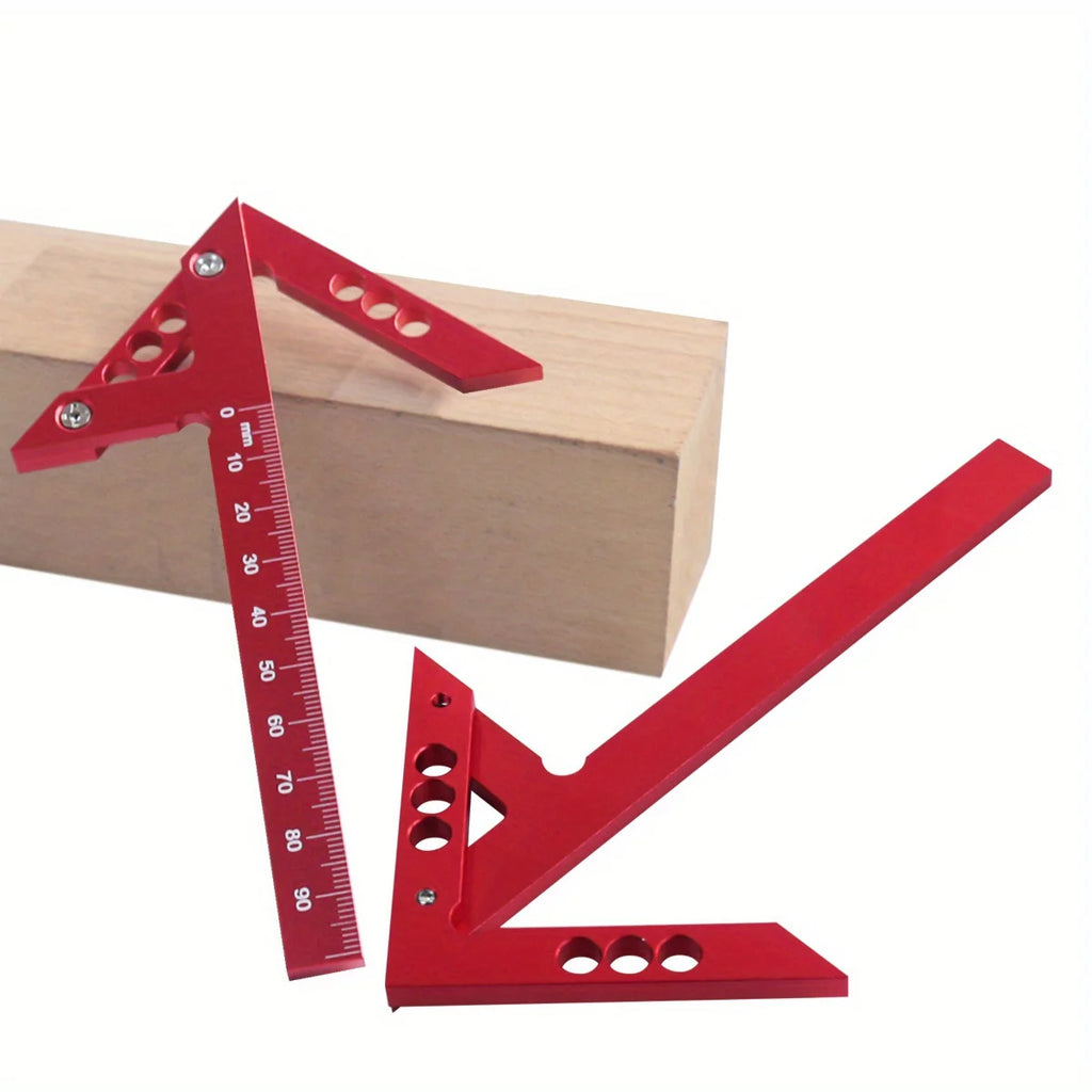 2pcs Center Finder and T-Square Hole Scribe Ruler Kit, Carpenter Center Measuring Tool, Metric & Inch Woodworking Projects Tool