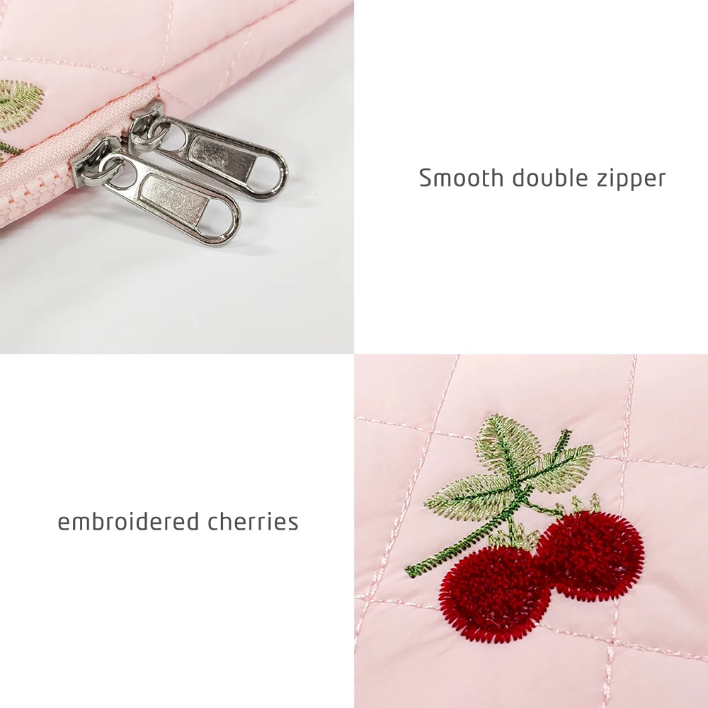 Embroidery Laptop Bag Case Macbook Air/Pro 14 15 15.6 16 Inch For Xiaomi Lenovo Dell Notebook Computer Laptop Sleeve Women
