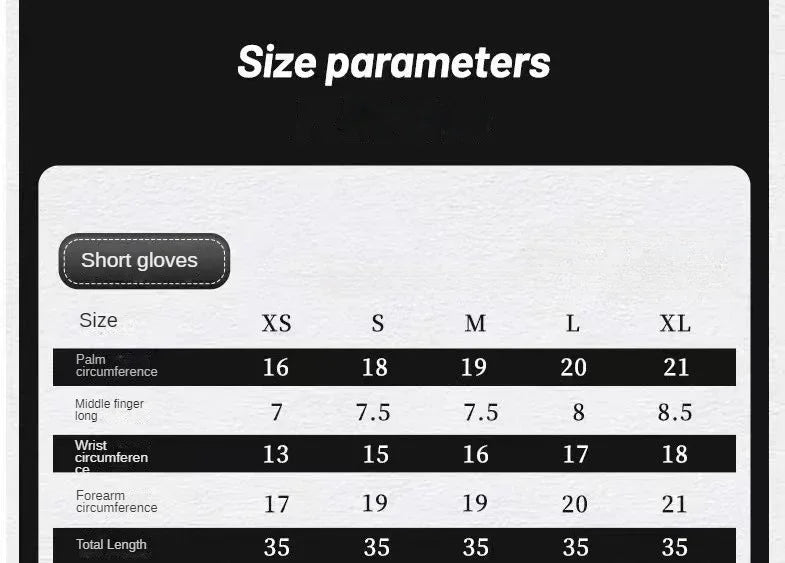 Latex nail art short gloves black Halloween cosplay gloves
