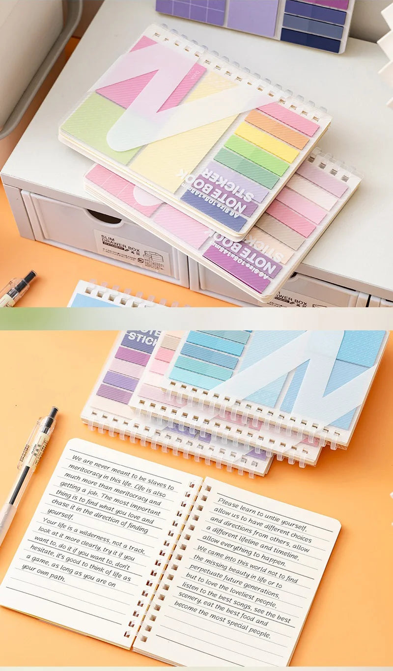Kawaii Sticky Notes Set Expandable Removable Student Memo Pads Must-Have Study Planner Supplies Bulletin Journal Accessories