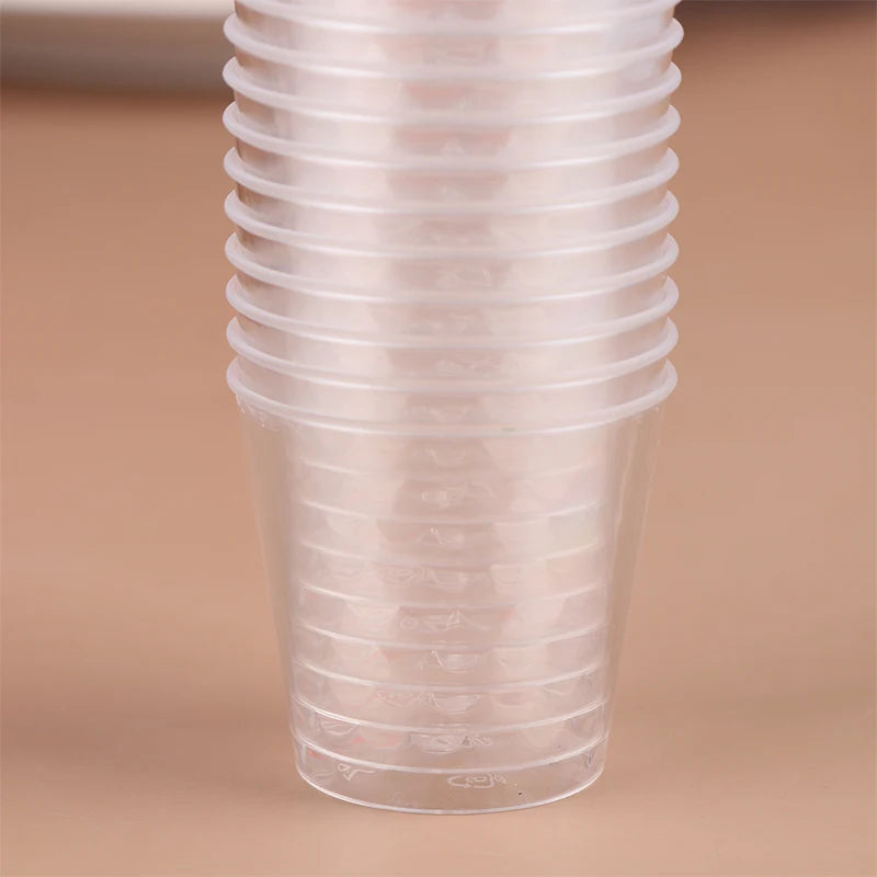 50Pcs 30ML Disposable Mini Clear Plastic Dessert Cup For Outdoor Picnic Birthday Party Jelly Salad Cup Kitchen Tableware Tasting