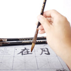 6pcs Wooden Calligraphy Brush Pen Set Different Models Chinese Painting Brush Pen Wool Weasel Hair Regular Script Writing Brush
