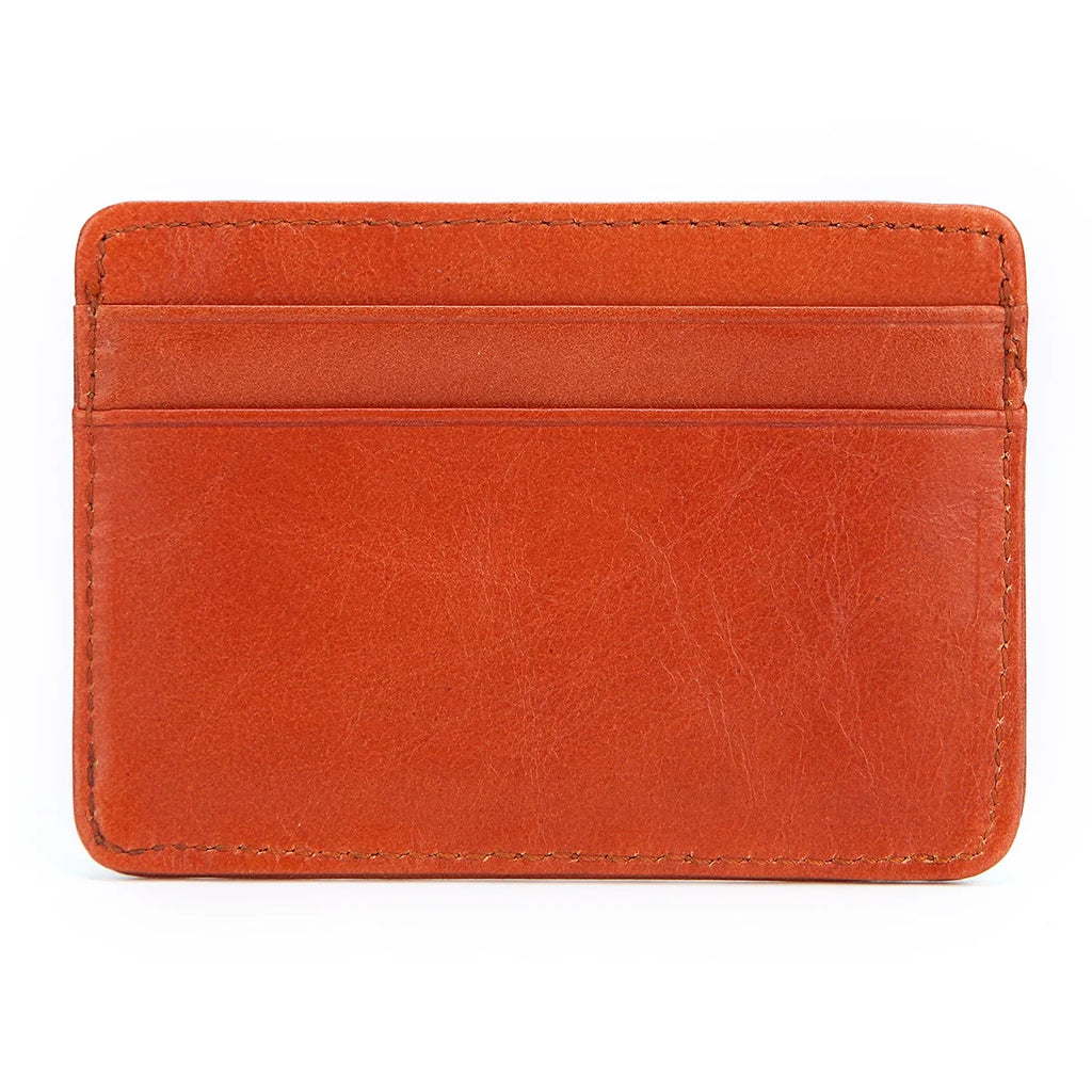 New Genuine Leather Card Holder Oil Wax Leather Multi-Card Small Retro Cowhide Coin Purse Men/Women Luxury Card Holder