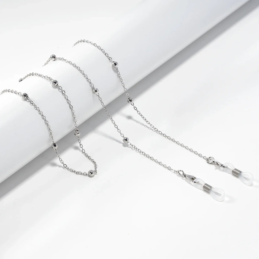Metal Gold Round Beads Glasses Chain; Multi-Functional Fashionable Multi-Functional Collar Chain; Belt Accessory