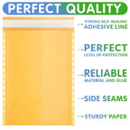 Yellow Kraft Bubble Envelopes Bag Waterproof Self Seal Packing Bag Mailers Shipping Envelope Adhesive Pouch Storage Organizer