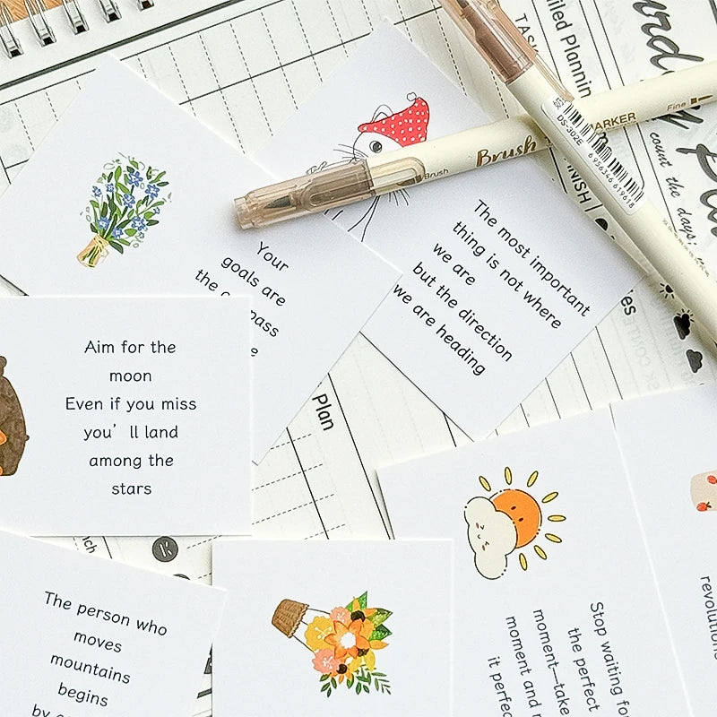 Mr Paper, 90 Inspirational Affirmation Cards Student Stationery Supplies kawaii stationery cardstock paper affirmation cards