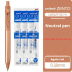 Japanese uni-ball ZENTO Gel Ink Pen Limited Flow Model Metal Push Ultra-Smooth Writing 0.38/0.5mm Signing for Students Business
