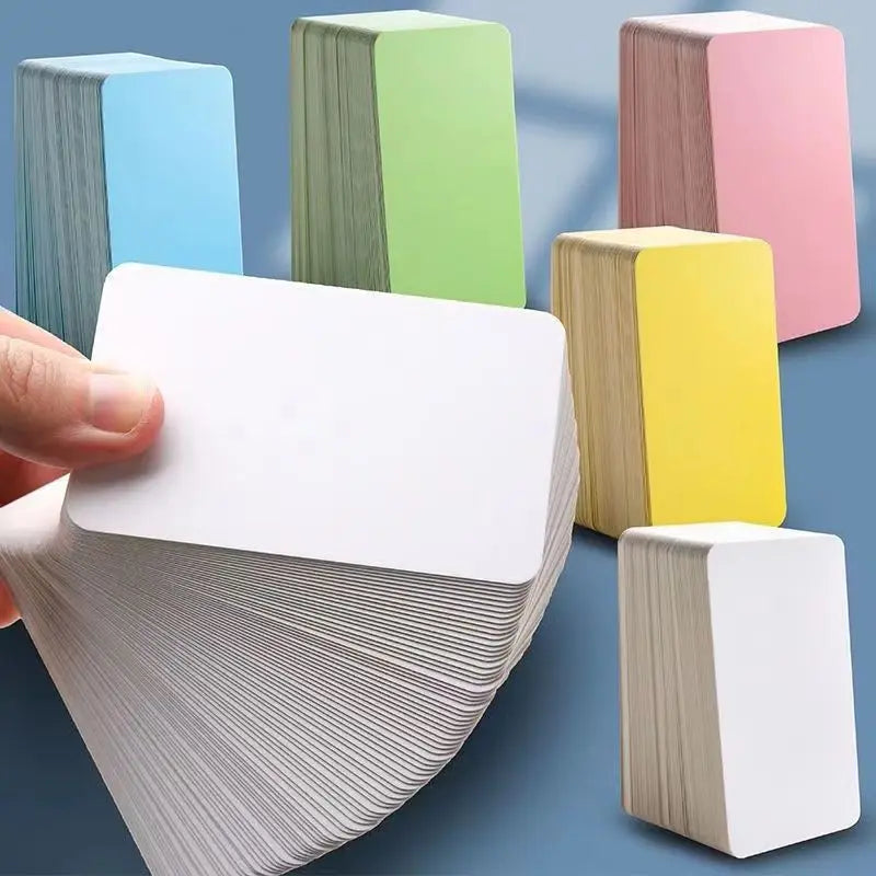 100/page Kraft Paper Cards Blank Business Card Message "Thank You" Cards Wedding Party Label Bookmark Learning Card &Invitations
