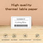 Niimbot B1 Portable Printer White Sticker 2/3/4/5Rolls Waterproof Paper Adhesive Label Printer Residential &Commercial For B21