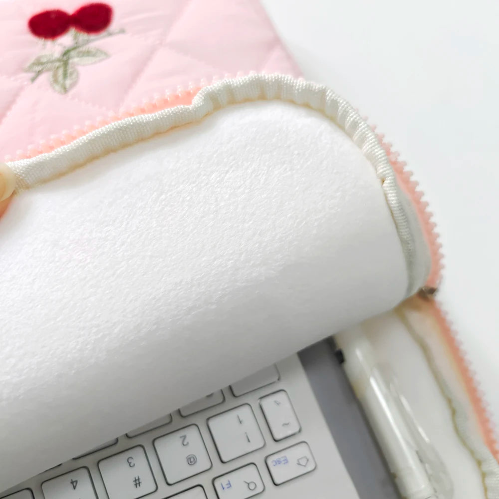 Embroidery Laptop Bag Case Macbook Air/Pro 14 15 15.6 16 Inch For Xiaomi Lenovo Dell Notebook Computer Laptop Sleeve Women