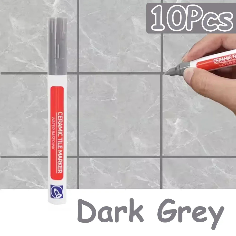 10 Colors 1/2/4/10Pcs Floor Tile Marker Pen Wall Grout Pen Waterproof for Ceramic Kitchen Bathroom Seam Paint Gap Repair Tools