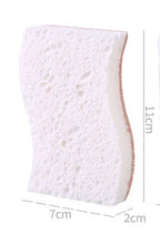 1/6/12Pcs Natural Kitchen Sponge Cellulose and Coconut Scrubber for Dishes Pack of Household Cleaning Sponges White