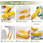 3 Pairs for Kitchen Washing Bowl Washing Clothes Vegetable Cleaning Household Latex Dish Washing Gloves Women's Household