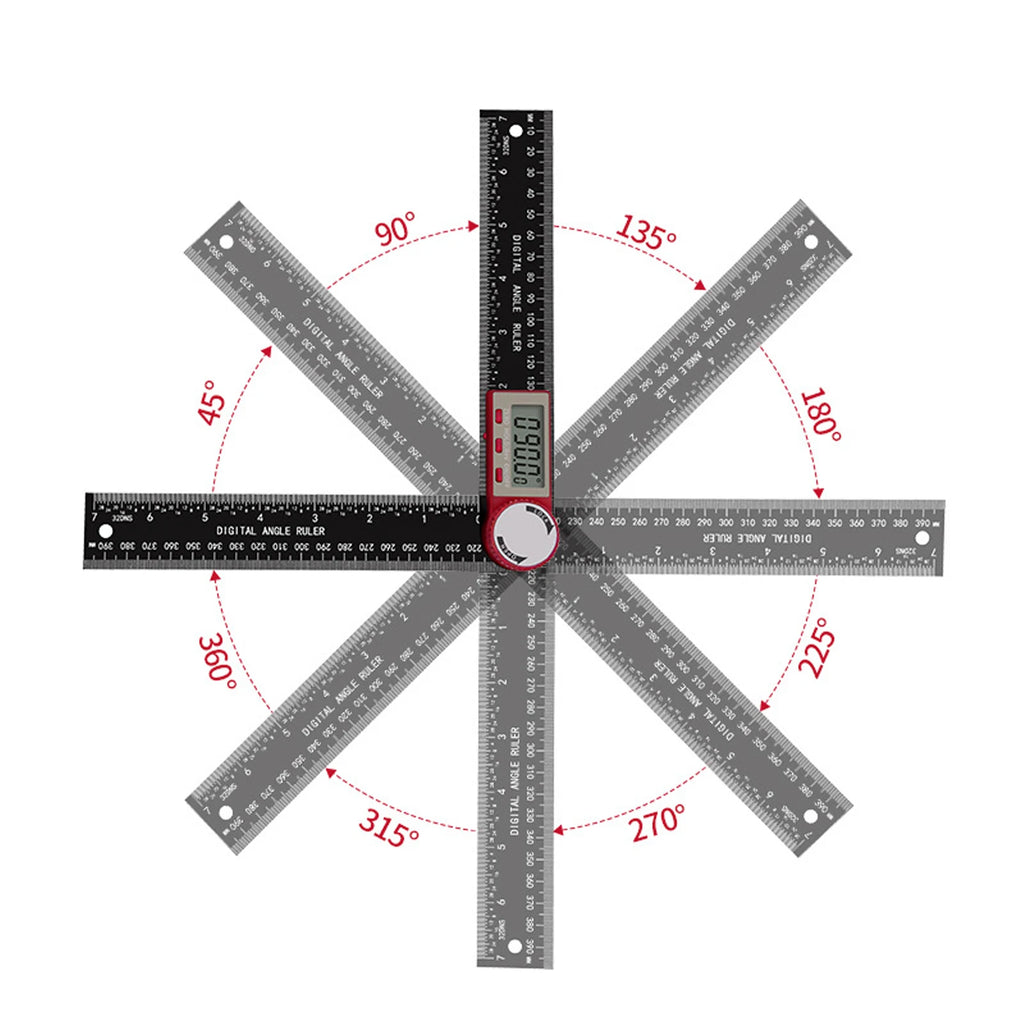 200mm Protractor Digital Angle Finder Ruler Electronic Goniometer Angle Length Measuring Ruler Drawing Woodworking Tools