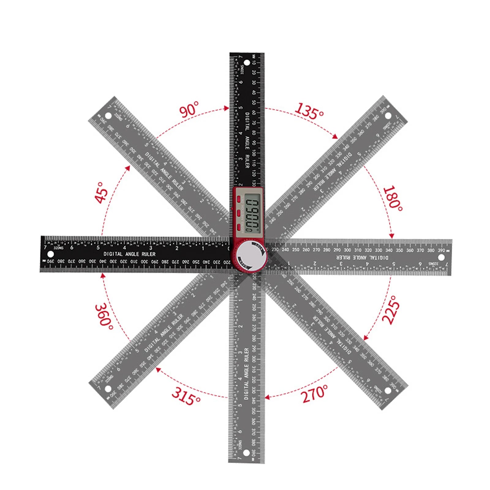 200mm Protractor Digital Angle Finder Ruler Electronic Goniometer Angle Length Measuring Ruler Drawing Woodworking Tools