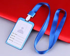 1 Pcs Aluminum Alloy Card Cover Case Bank Business Work Card Holder with ABS Retractable Badge Reel Credit ID Card Badge Bag