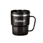 400ml Double Wall Insulated Coffee Mug 304 Stainless Steel Coffee Cup With Lid And Handle Reusable Water Cup