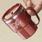 304 Stainless Steel Thermal Water Cup With Handle Portable Double Wall Insulated Mug Sealed Drinking Cup For Cold And Hot Drinks