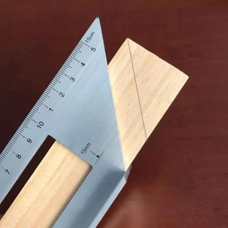 Multi-Functional Woodworking Ruler Measuring Tool for Carpentry 45 90 Degree Angle Combination Ruler T-Shaped