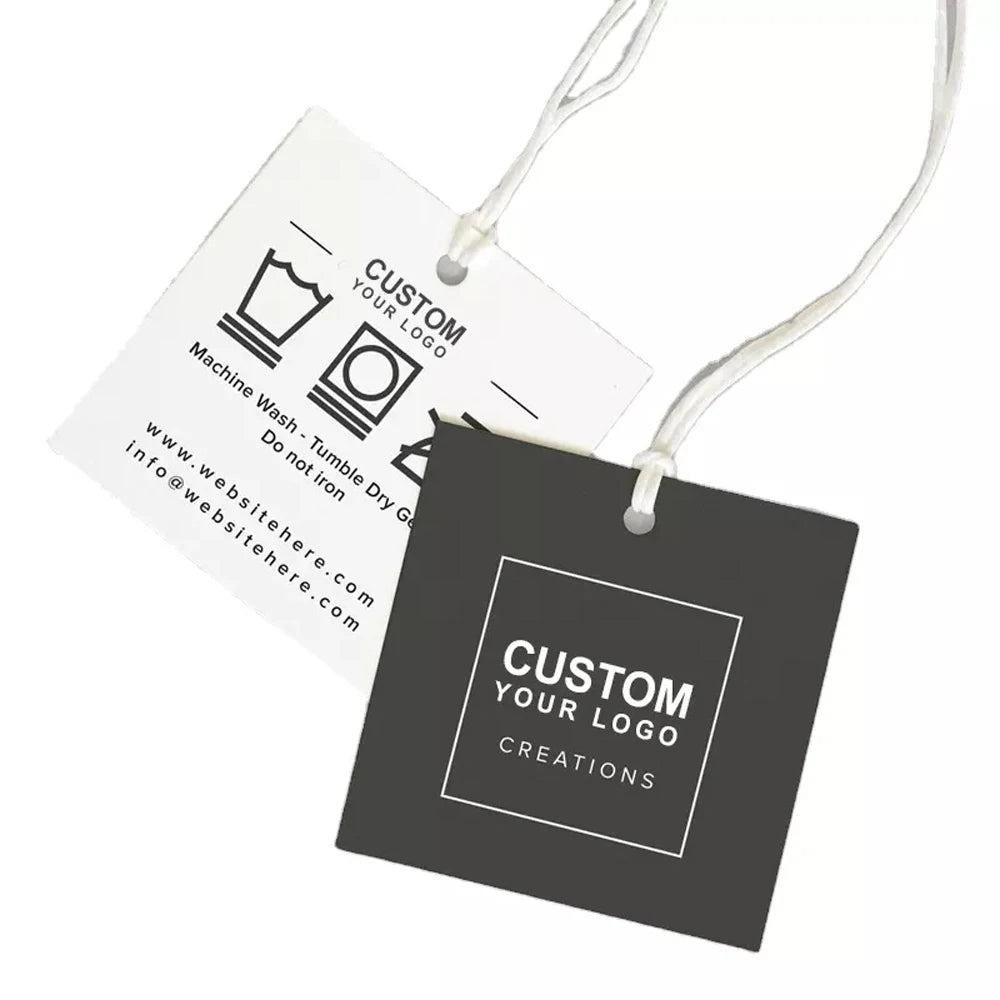 Custom Tags With Logo Private Tags Garment Hang Tag Paper Label Garment Tag Print Labels Kraft Tag Personalized