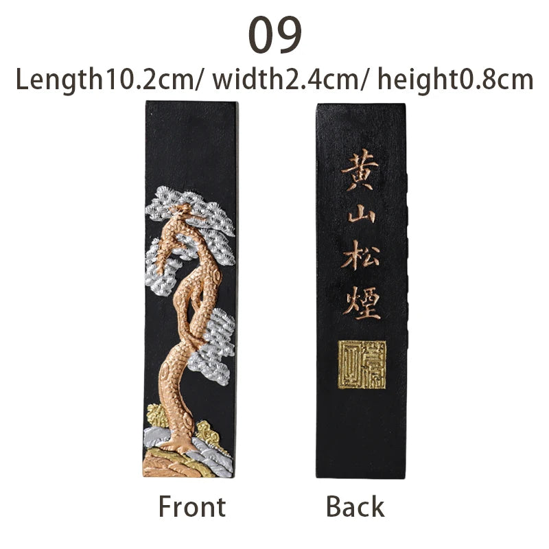 Chinese Calligraphy Ink Stone Handmade Ink Stick for Calligraphy and Painting Ink Bar Brush Painting Paint Calligraphy Ink Block