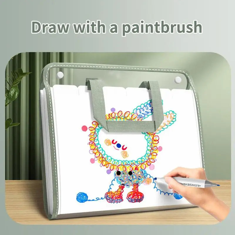 A4 Portable Accordion File Organizer, 13 Pocket Expanding Document Folder for Business School Office Student Supplies