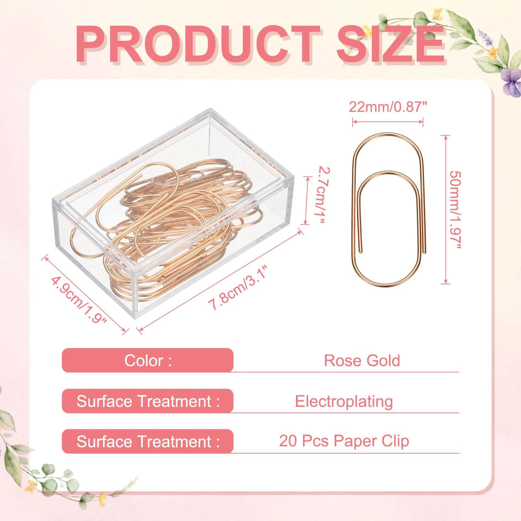 20/50/100Pcs Paper Clip 2inch Non-Skid Metal Paper Clamp Clips Large for Office Supplies Craft Scrapbook Document Note Sorting