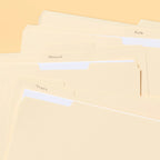 36pcs Manila File Folders With Top Tabs, Non-Pronged Letter Size, Paper, School Office, Custom Labels, Classic Brown