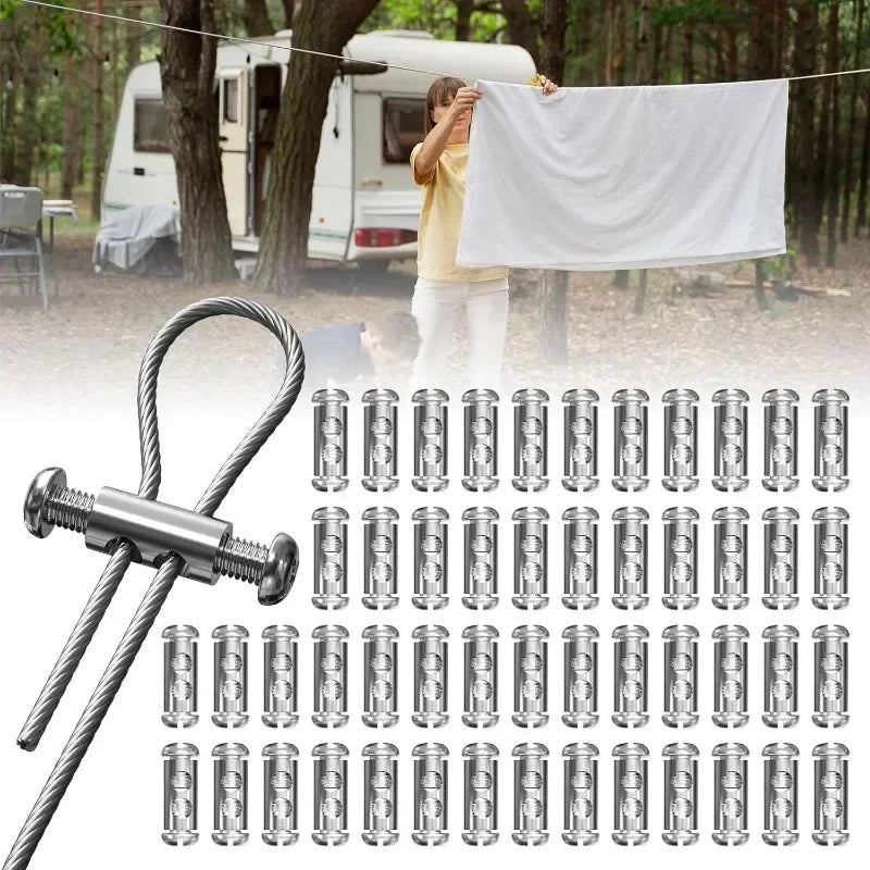 Wholesale Steel Wire Rope Clamps Double Hole Suspension Cable Clamp Cross Screw Adjustment Telescopic Lock Fastener Copper Clips